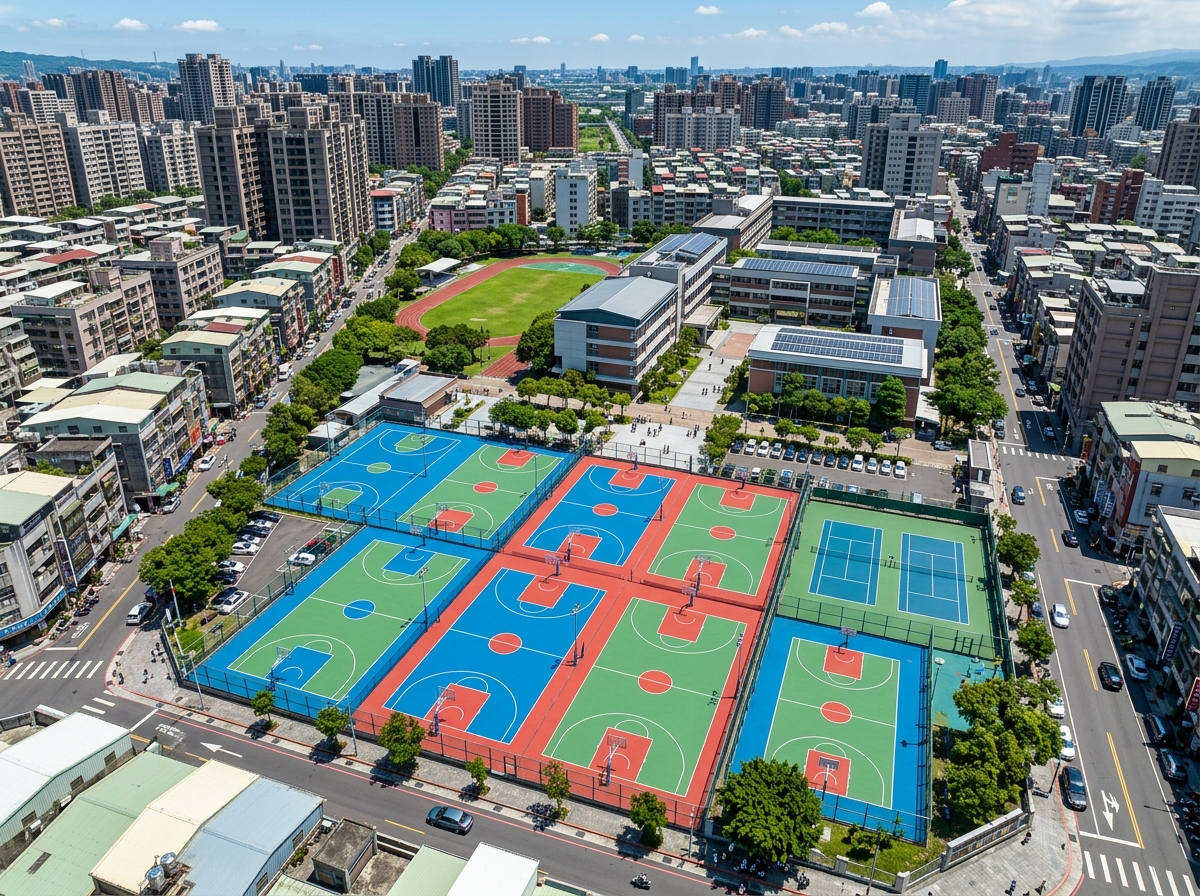 宝鸡市塑胶跑道硅PU篮球场 - 一站式服务